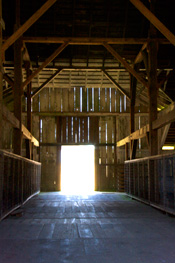 barn with light